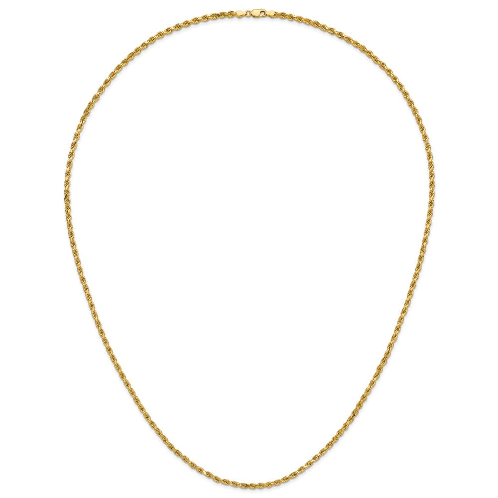 14K 30 inch 3.75mm Diamond-cut Rope with Lobster Clasp Chain