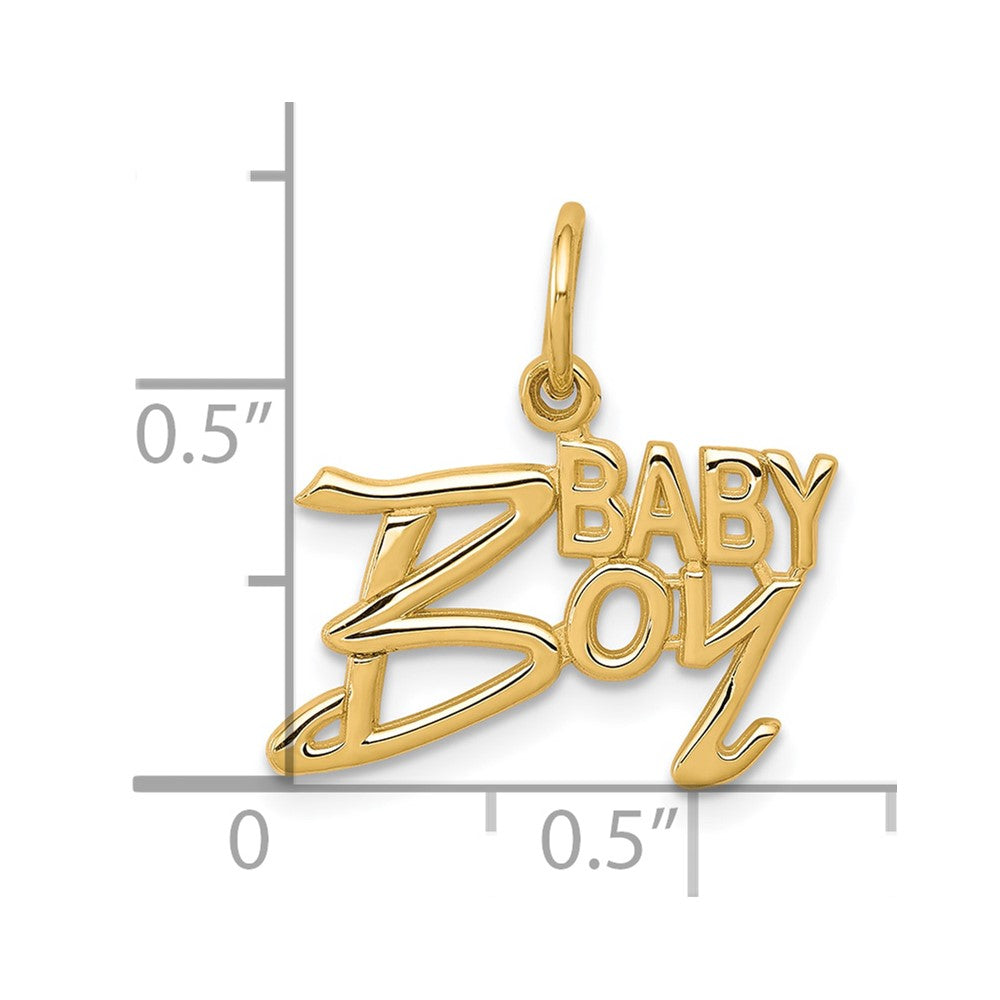 10k Yellow Gold BABY BOY Charm