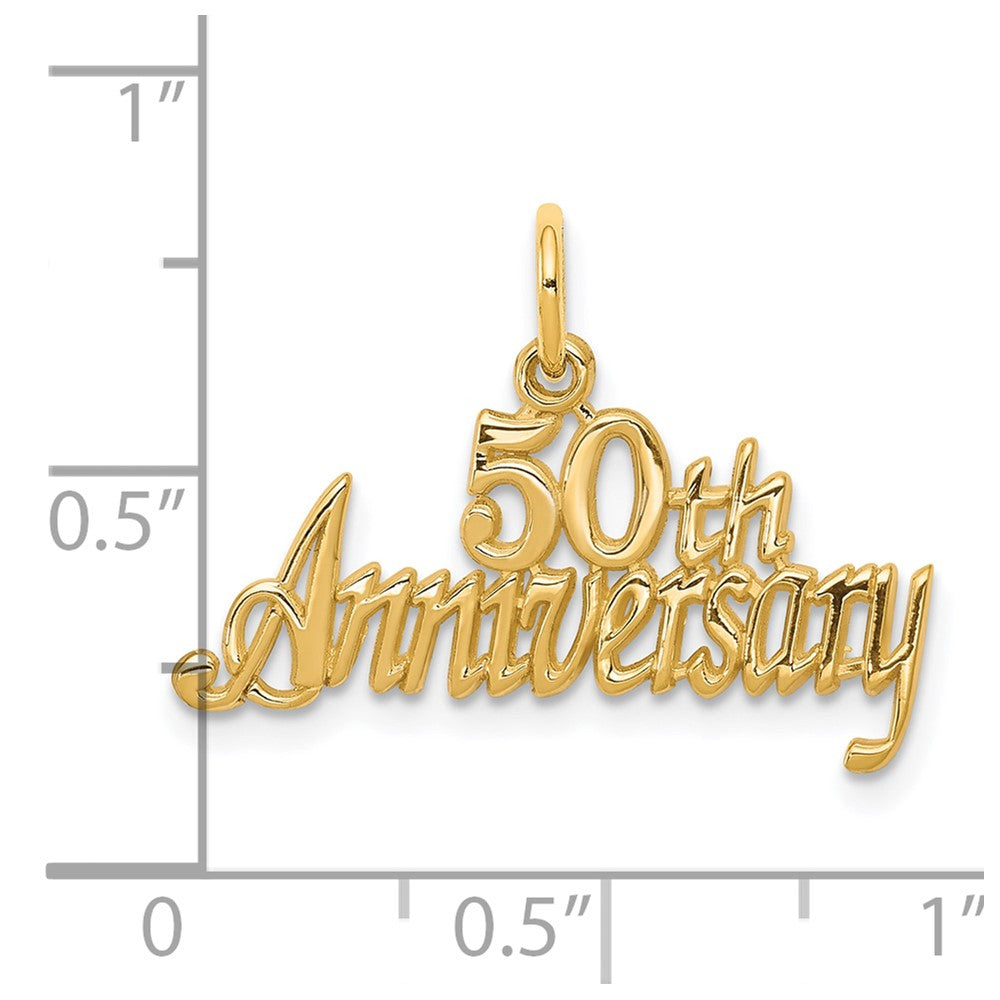 10k Yellow Gold 50th ANNIVERSARY Charm