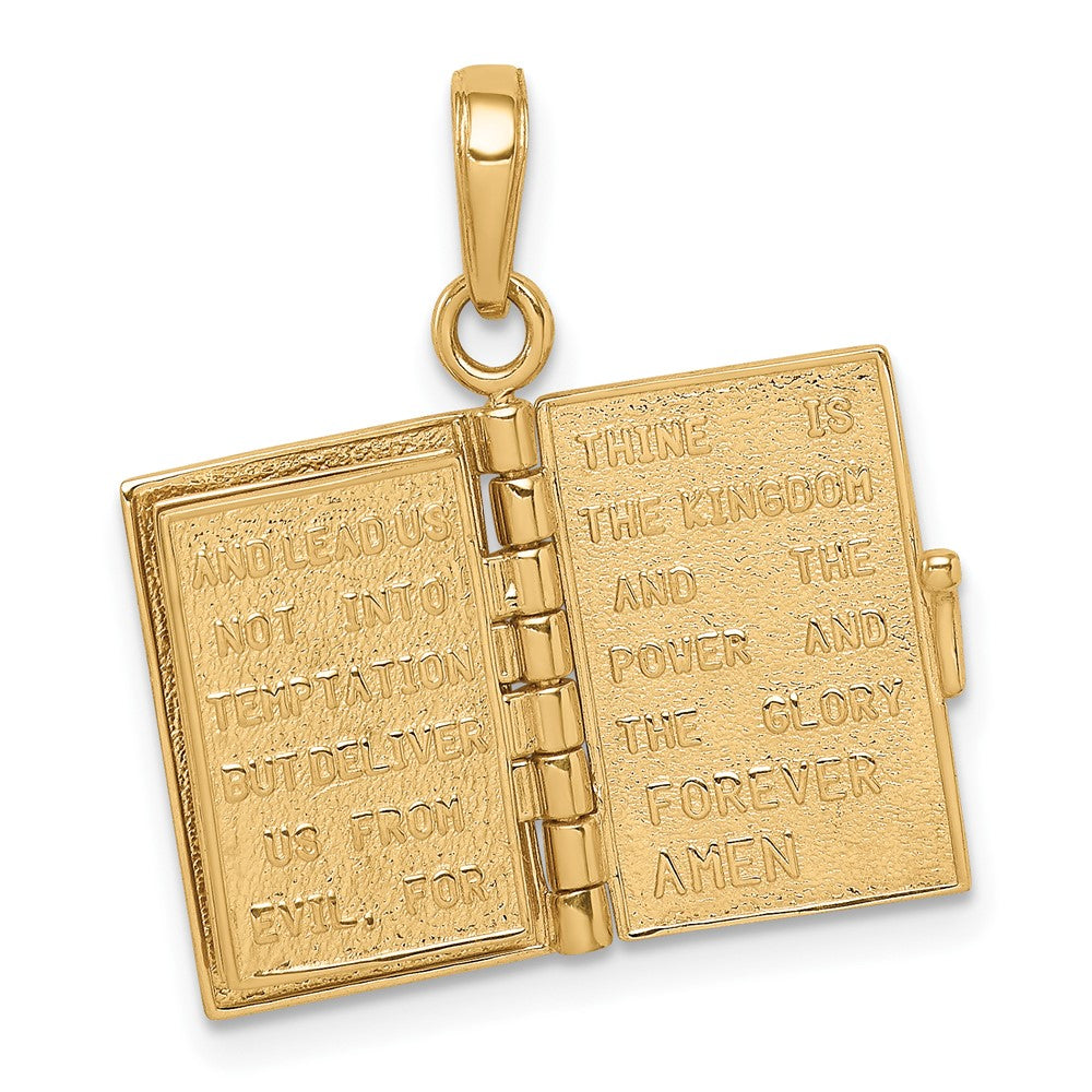 10K 3D Lord's Prayer Bible Pendant