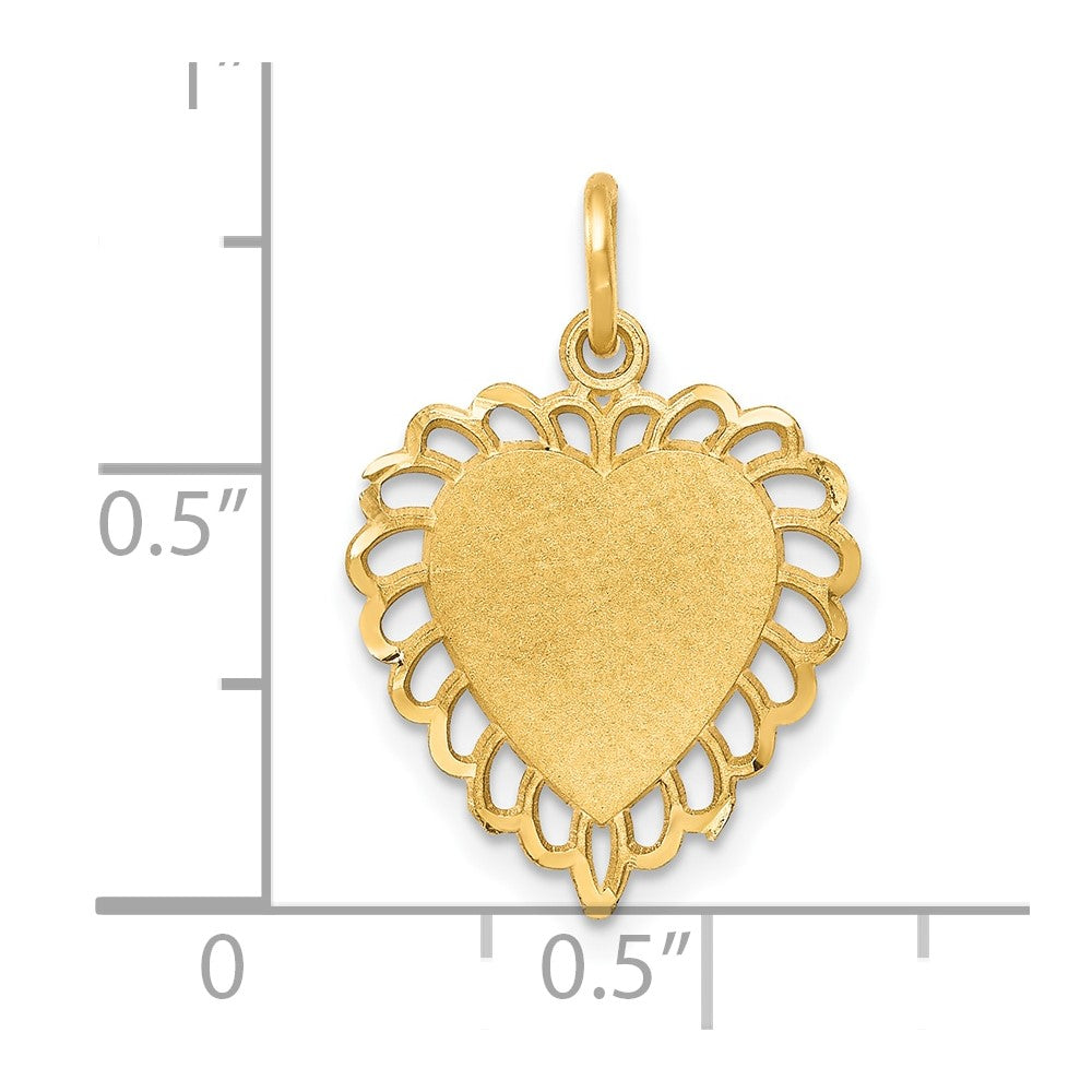 10k Heart Charm