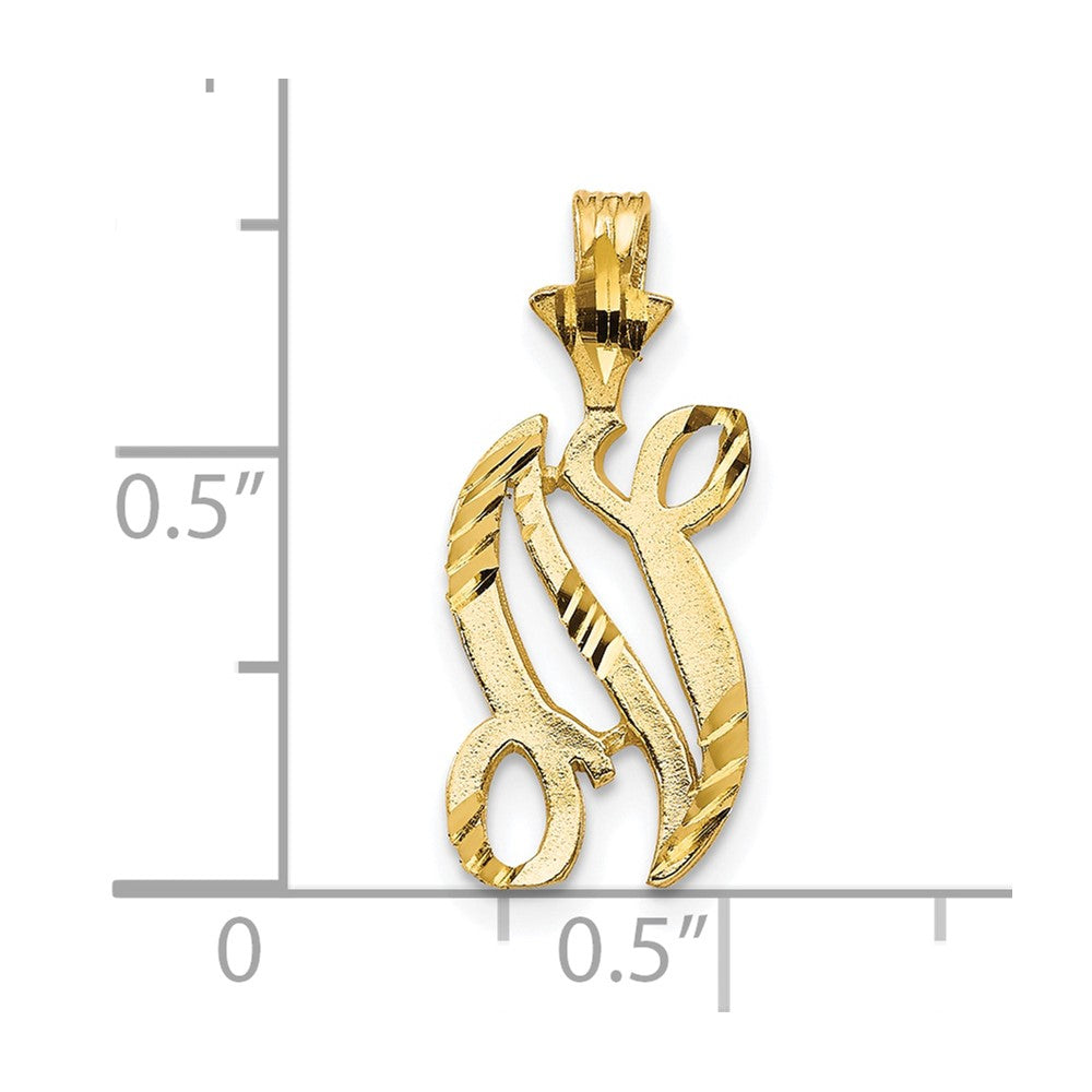10k Initial N Pendant