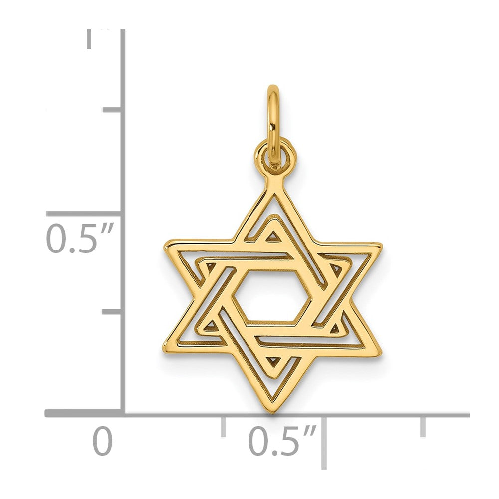 10k Jewish Star Charm