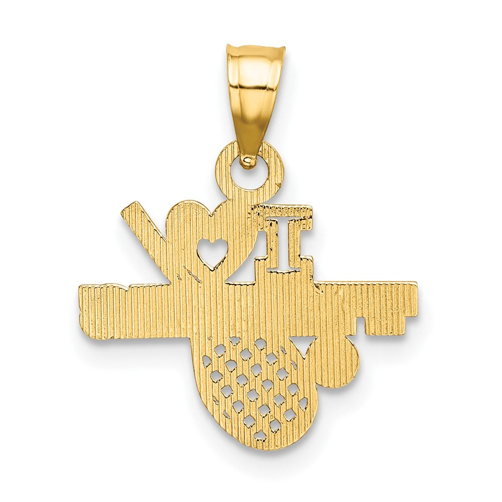 10K I HEART TENNIS Charm