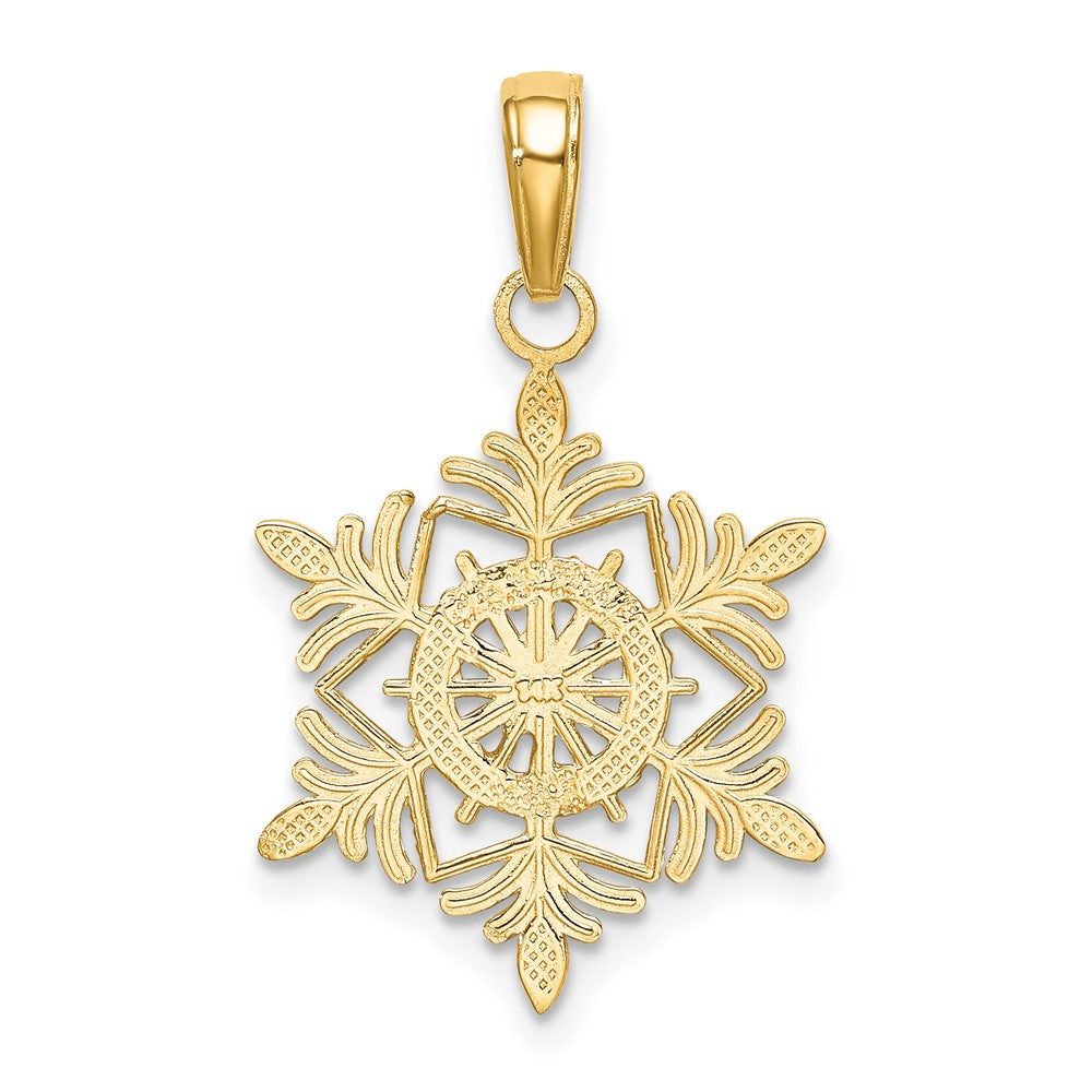 10k Snowflake Pendant