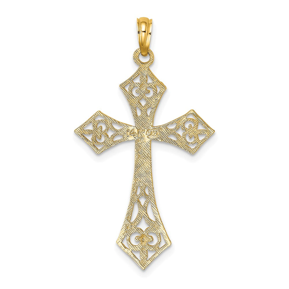 10K Filigree Cross Charm