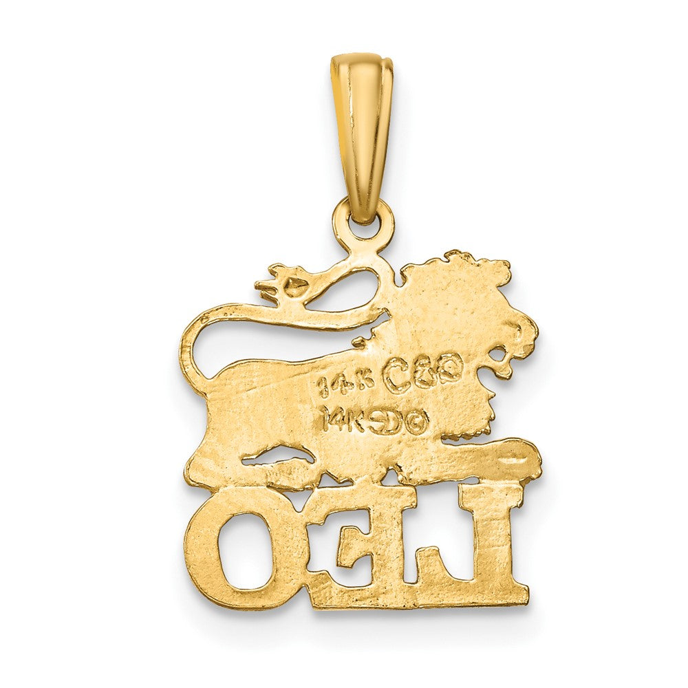 10K LEO Zodiac Charm