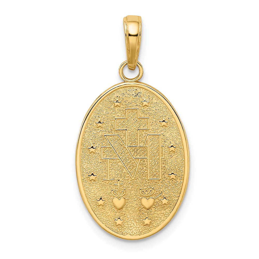 10k Virgin Mary Medal Pendant