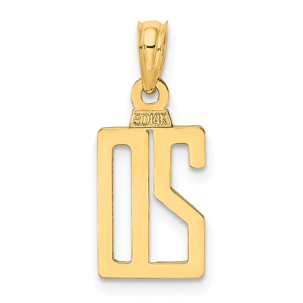 10K Number 20 Pendant