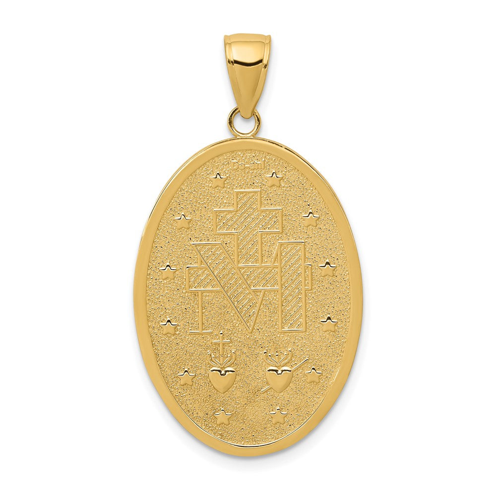 10k Virgin Mary Medal Pendant