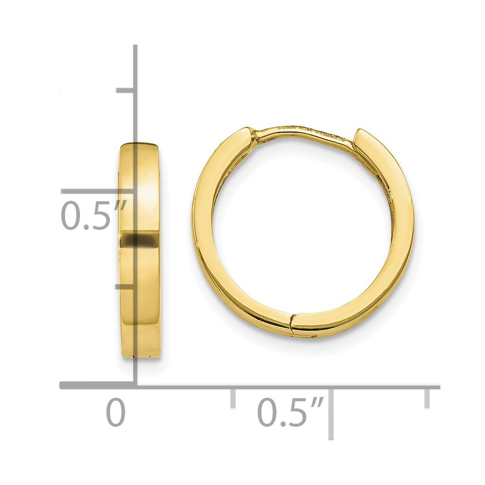10K Hinged Hoop Earrings