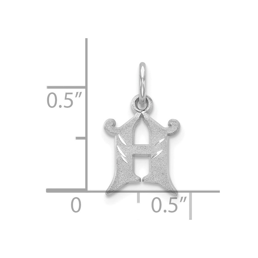 10KW Diamond-cut Initial H Charm