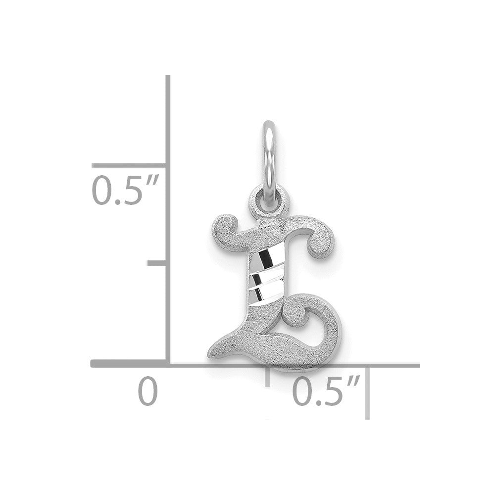 10KW Diamond-cut Initial L Charm
