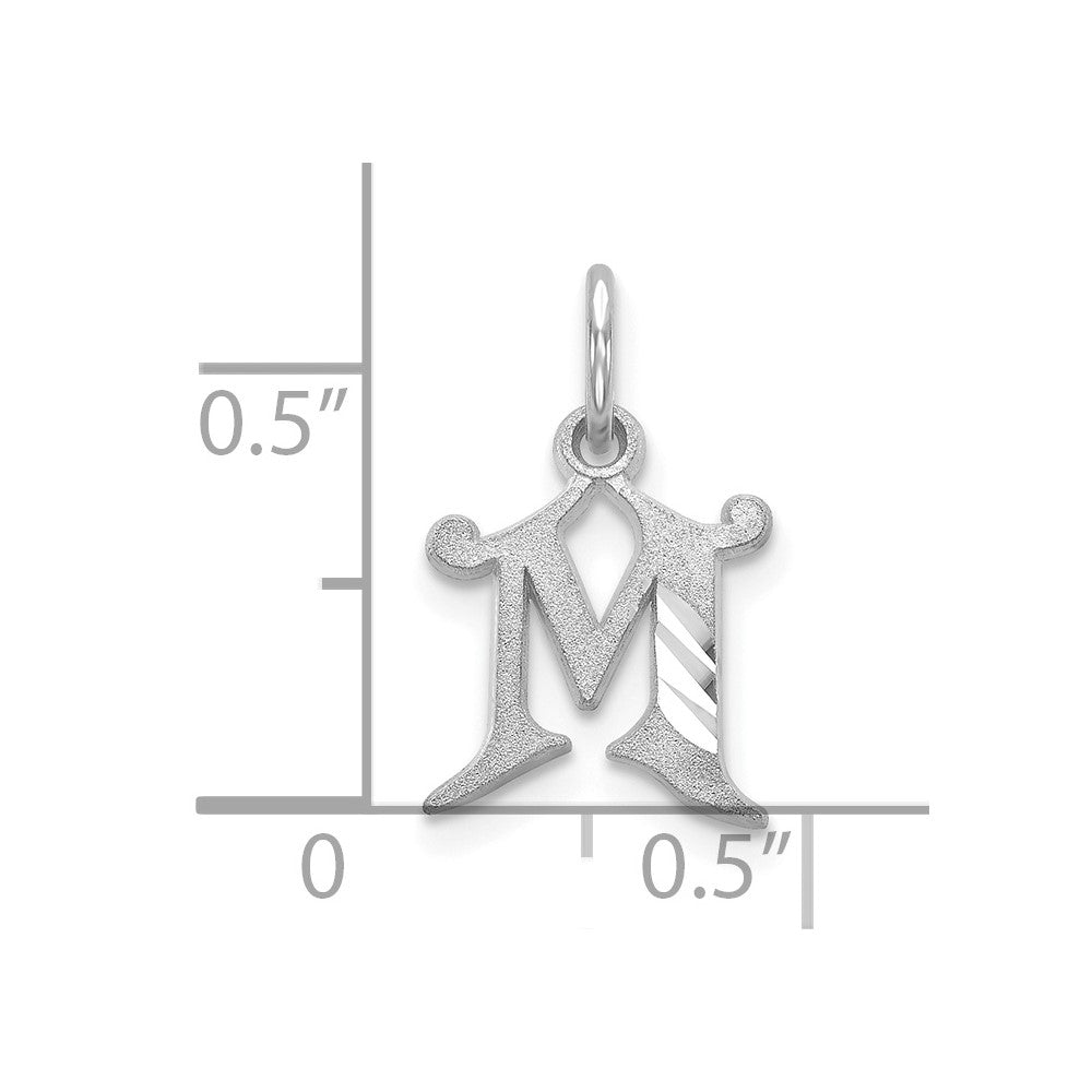 10KW Diamond-cut Initial M Charm