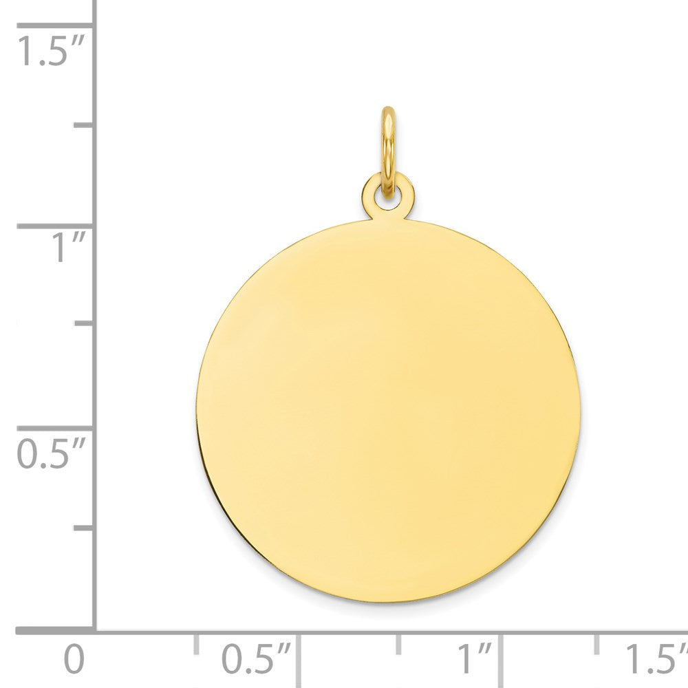 10K Plain .013 Gauge Circular Engravable Disc Charm