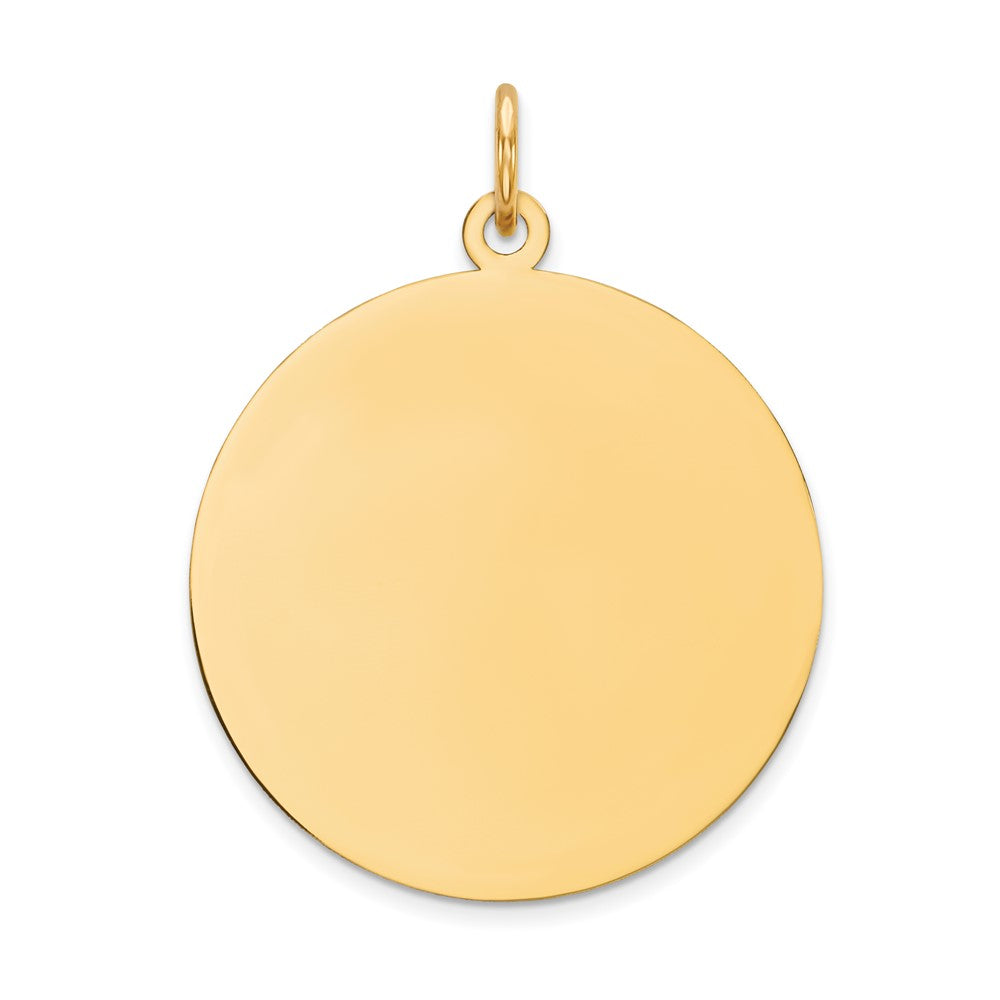 10K Plain .013 Gauge Circular Engravable Disc Charm