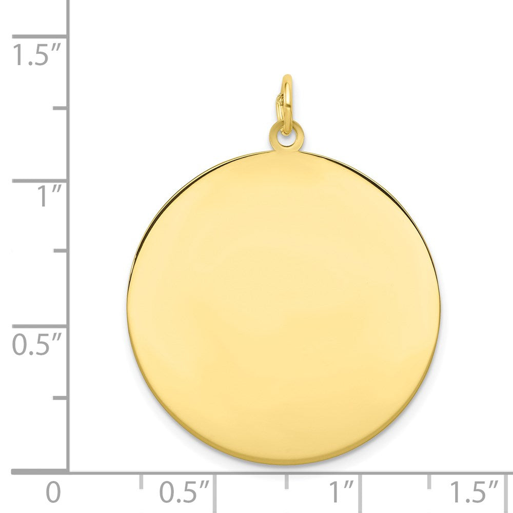 10K Plain .013 Gauge Circular Engravable Disc Charm