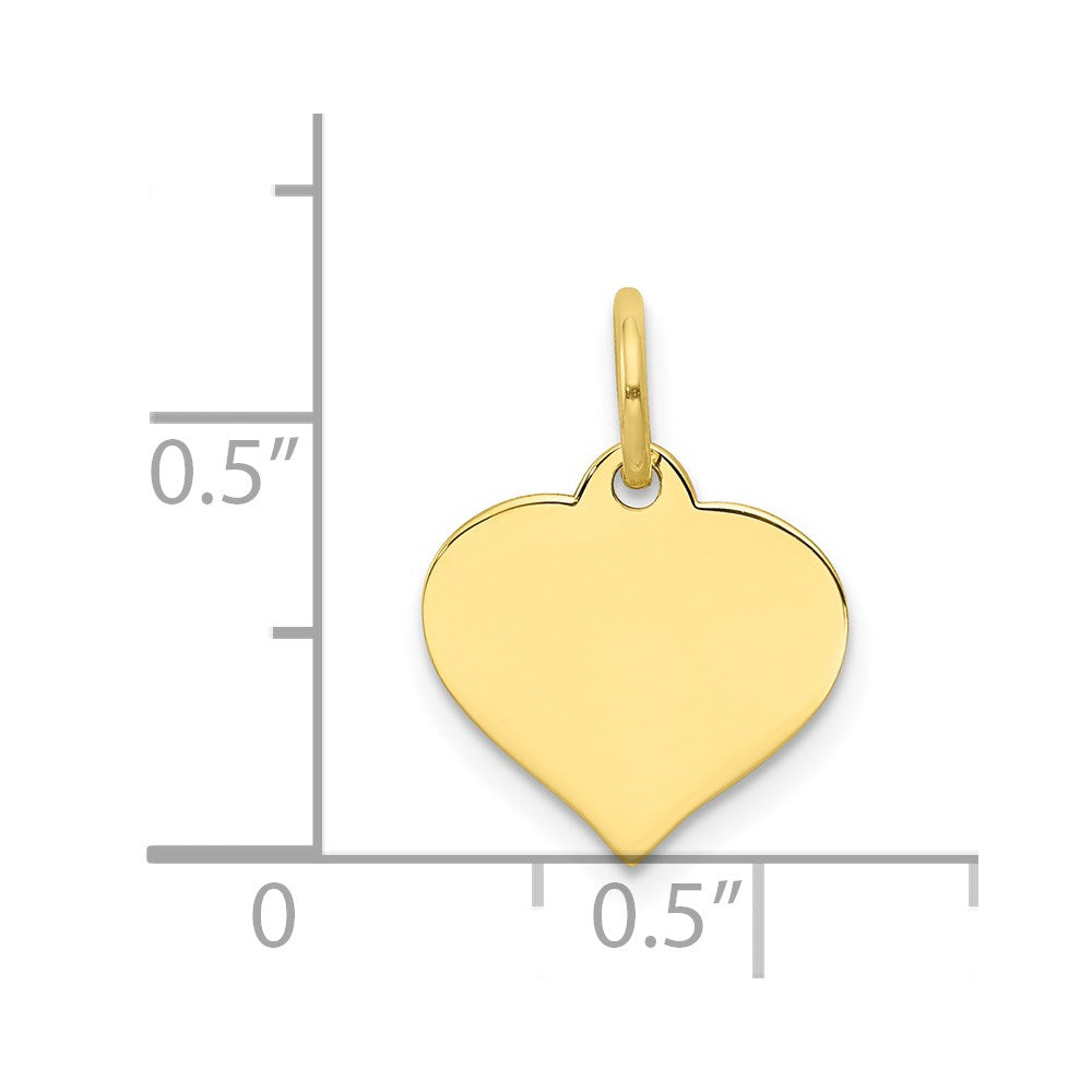 10k .013 Gauge Heart Disc Charm