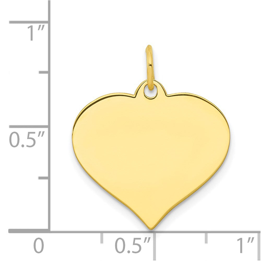 10k .013 Gauge Heart Disc Charm