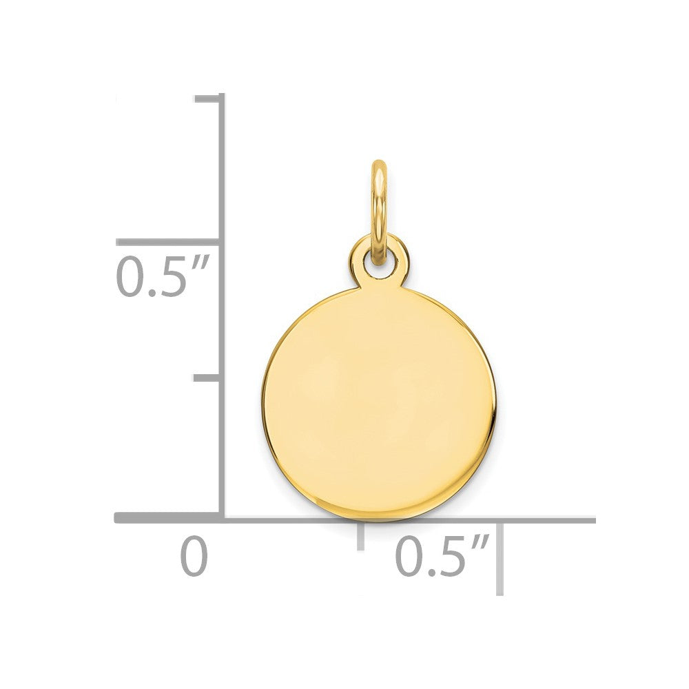 10K Round Disc Charm