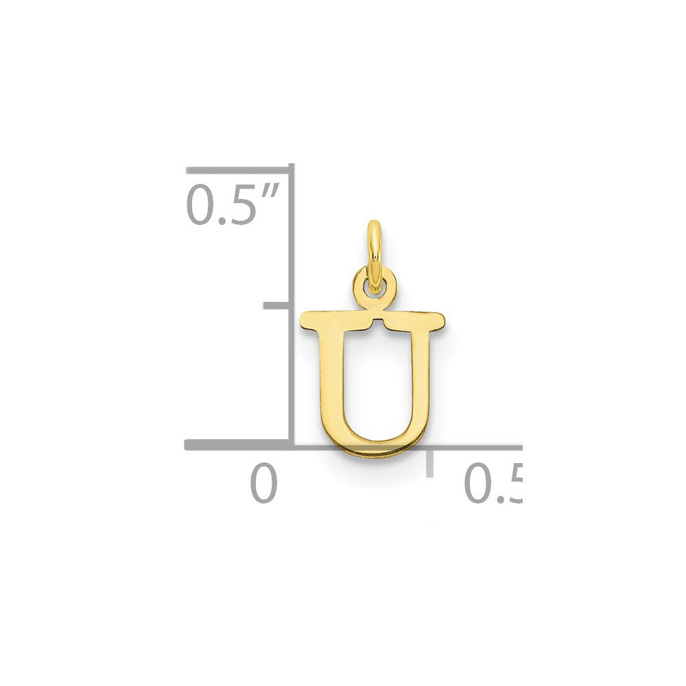 10ky Cutout Letter U Initial Charm