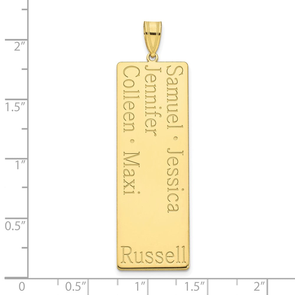 10k Yellow Gold 5 Name Family Pendant