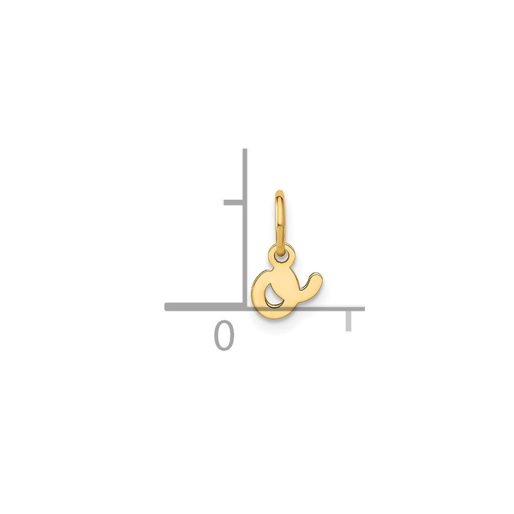 10KY Lower case Letter O Initial Charm