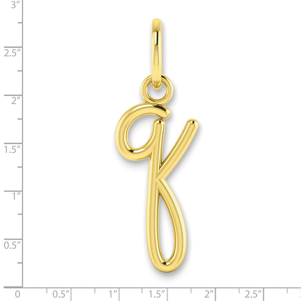 10KY Lower case Letter Q Initial Charm