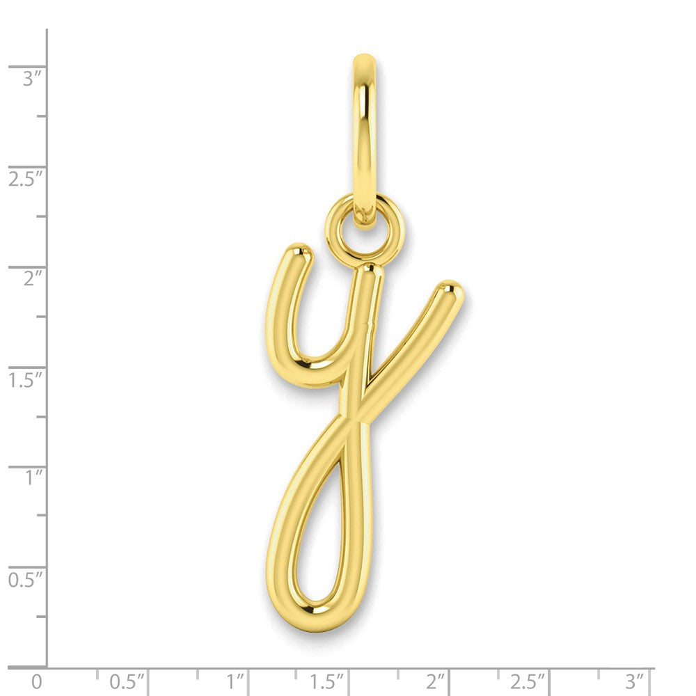 10KY Lower case Letter Y Initial Charm