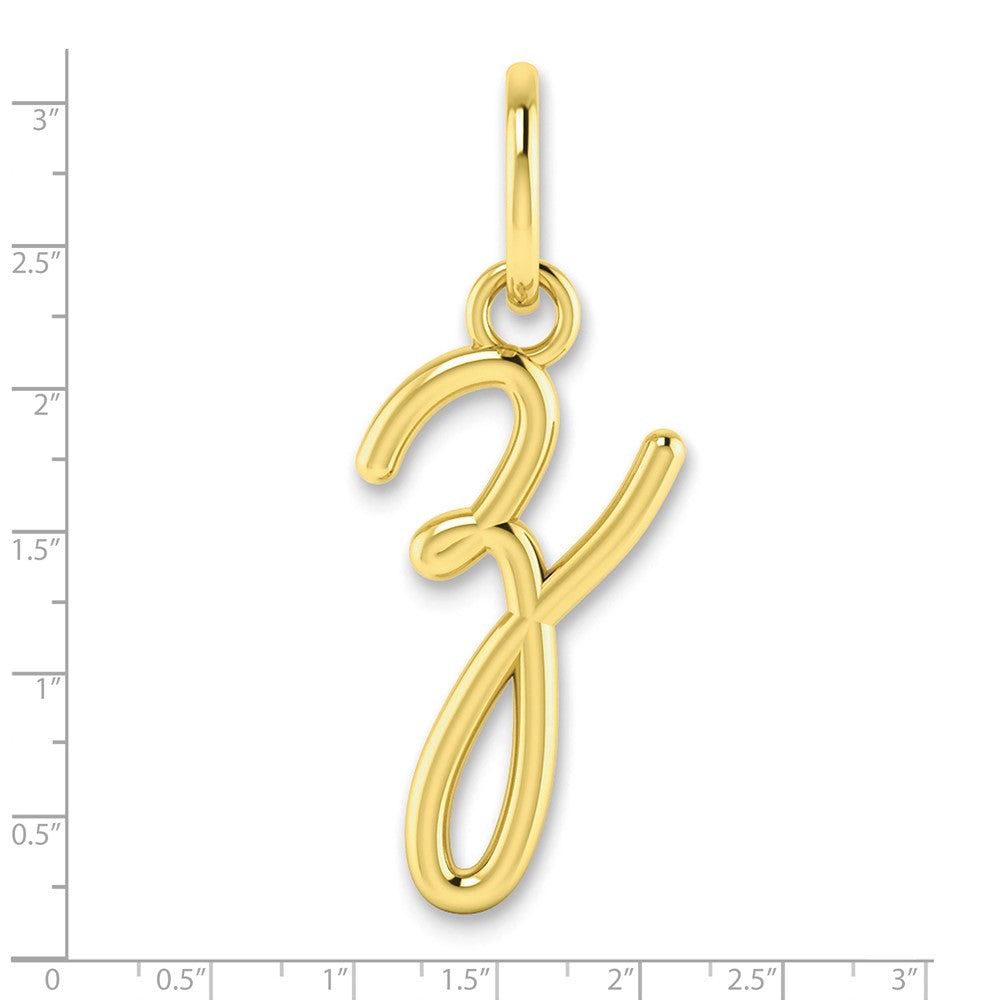 10KY Lower case Letter Z Initial Charm