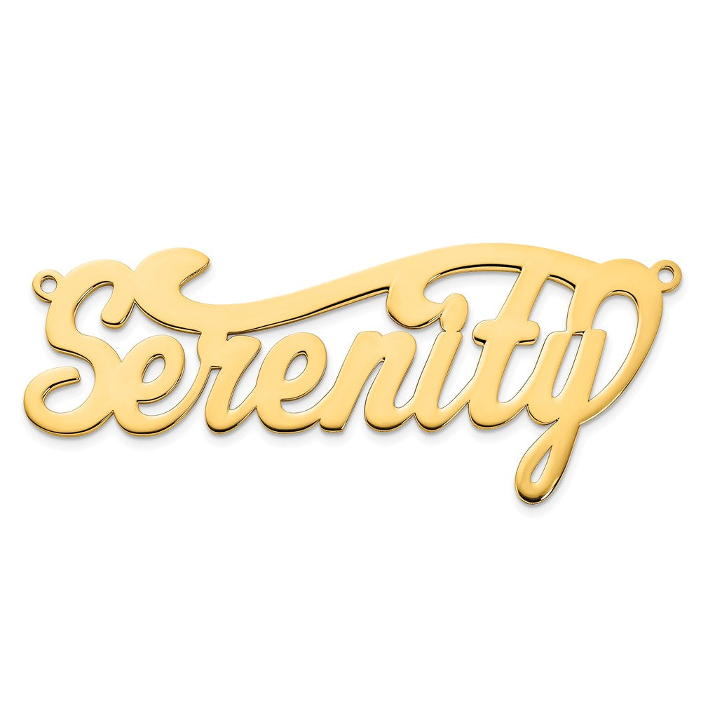 10k Yellow Gold Polished Name Plate
