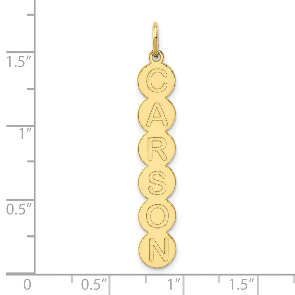 10k Yellow Gold 6 Letter Bubble Pendant