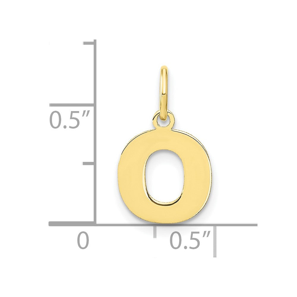 10ky Letter O Initial Pendant