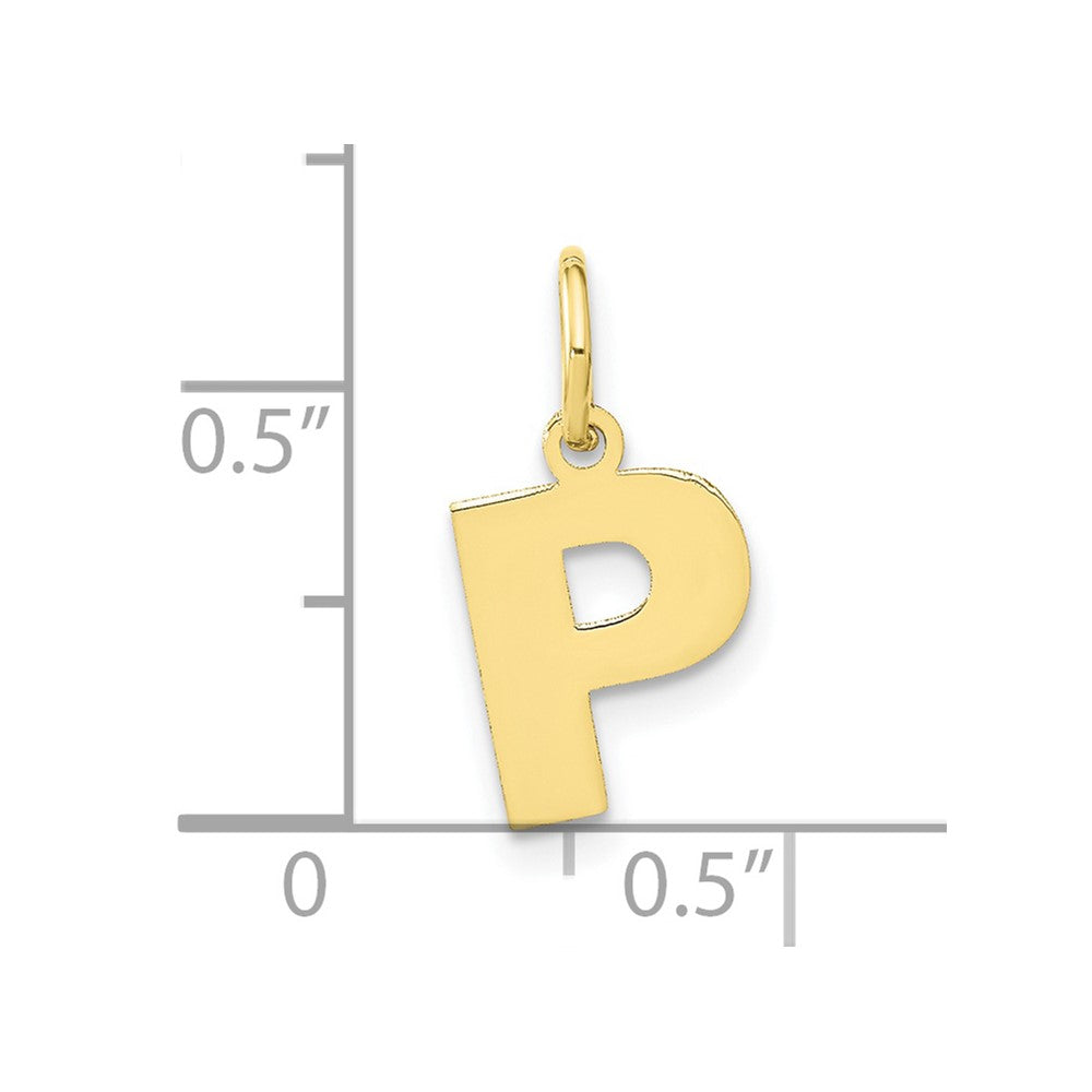 10ky Letter P Initial Pendant
