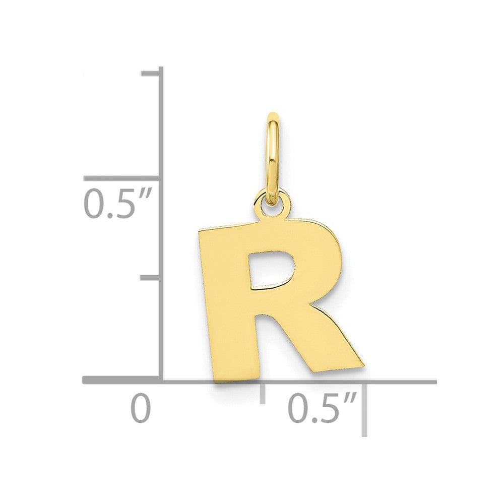 10ky Letter R Initial Pendant