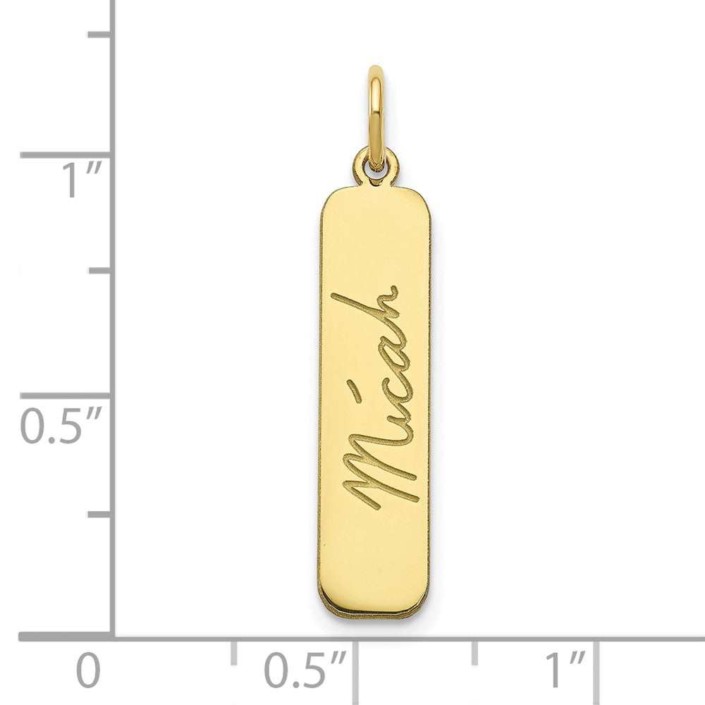 10k Yellow Gold Signature Bar Charm