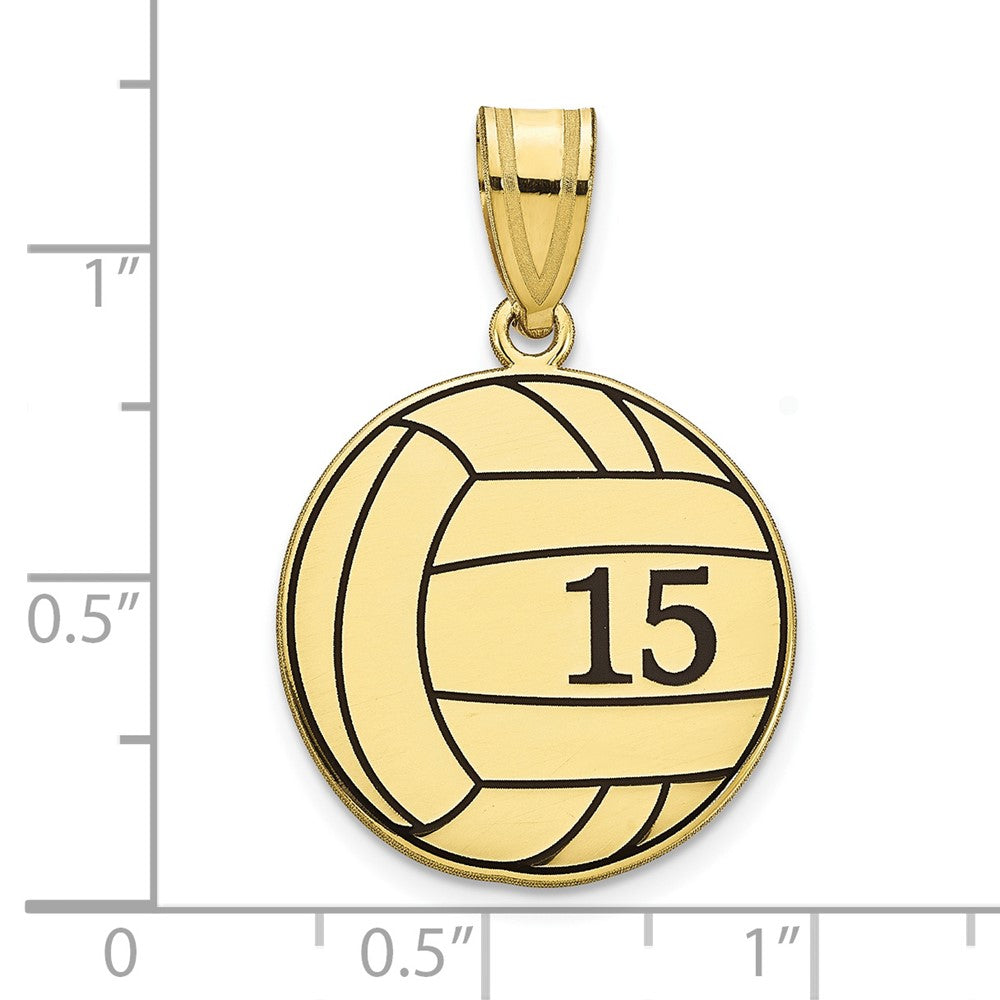 10KY Personalized Volleyball with Enameled Pendant