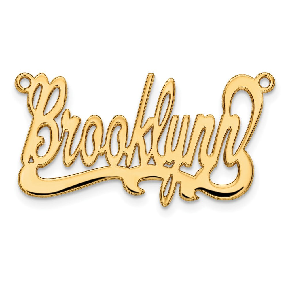 10k Yellow Gold Polished Name Plate