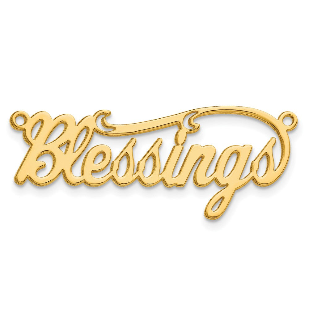 10k Yellow Gold Polished Name Plate