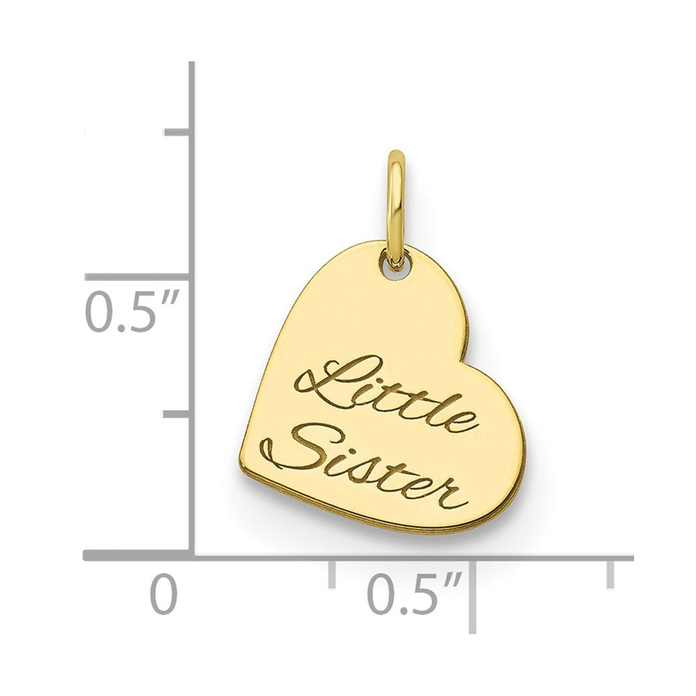 10k Yellow Gold Personalized Heart Charm