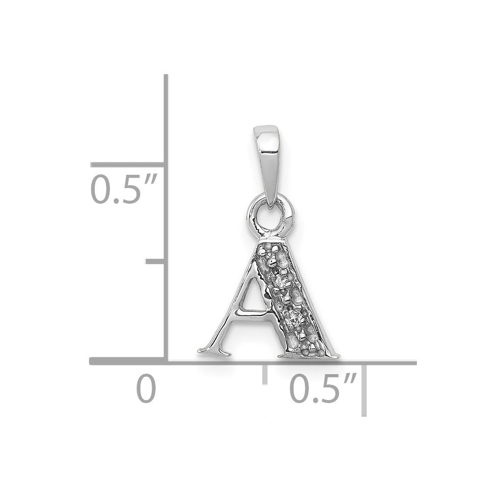 10KW Diamond Initial A Pendant