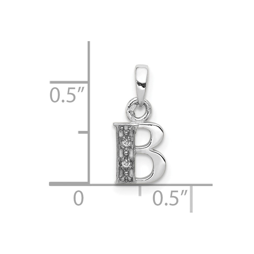 10KW Diamond Initial B Pendant
