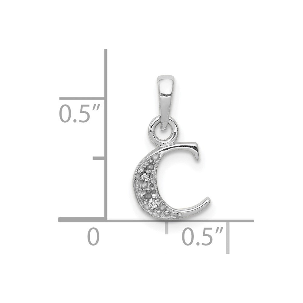 10KW Diamond Initial C Pendant