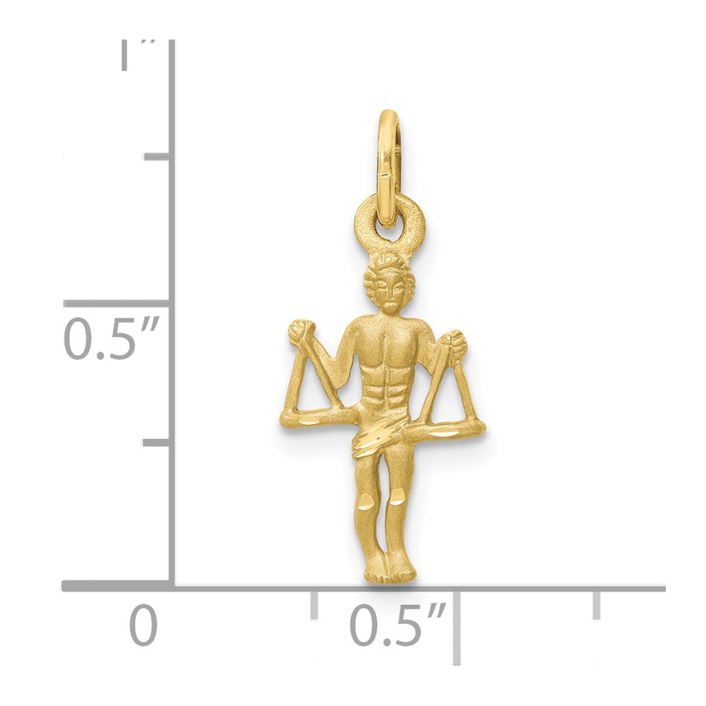 10k Libra Zodiac Charm