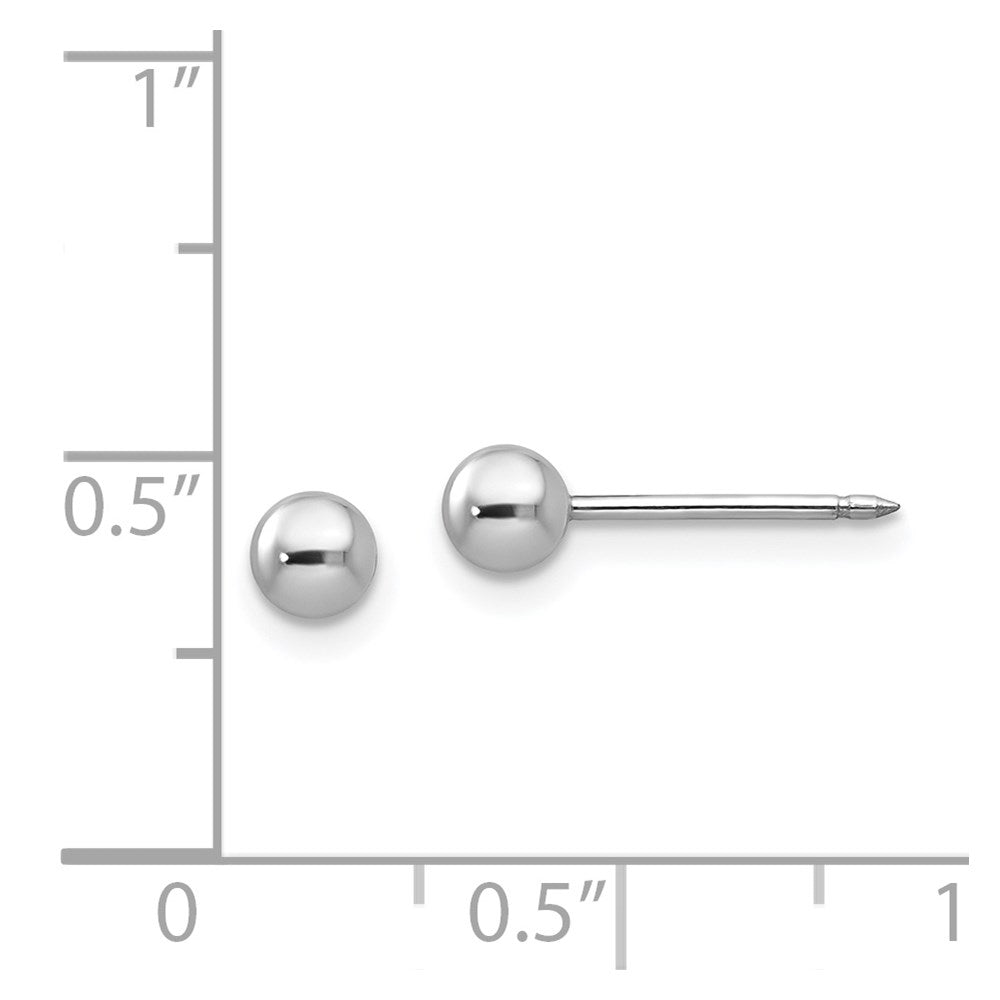 Piercing only 14k White Gold 4mm Ball Post Earrings