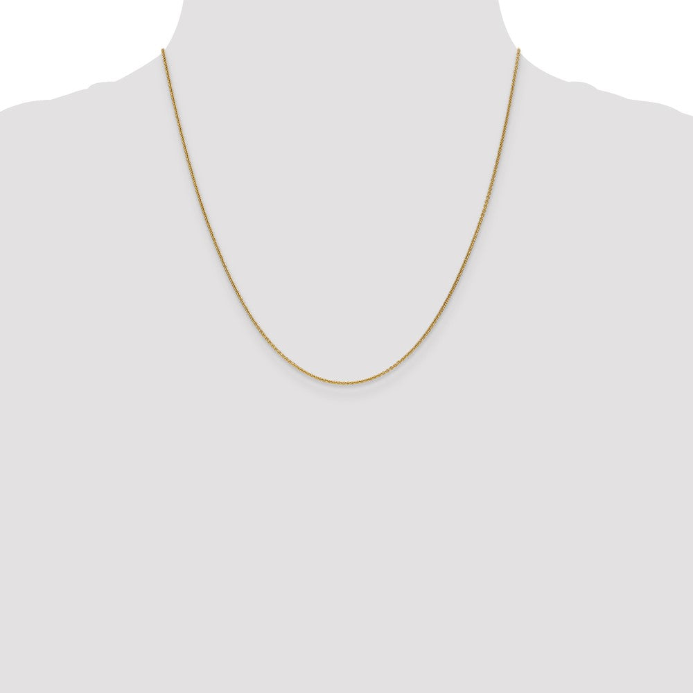 18K 20 inch 1.15mm Diamond-cut Cable with Fancy Lobster Clasp Chain