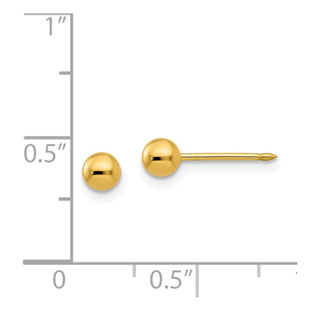 Piercing only 14k 4mm Ball Post Earrings