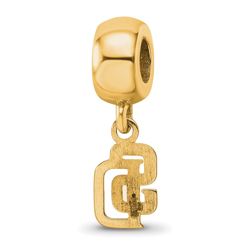 Sterling Silver Gold-plated MLB San Diego Padres Letters S-D Extra Small Dangle Bead