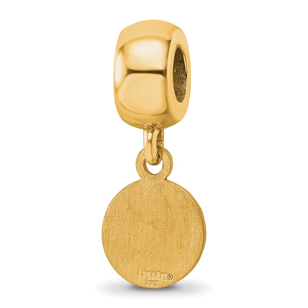 Sterling Silver Gold-plated MLB Chicago Cubs Extra Small Dangle Bead