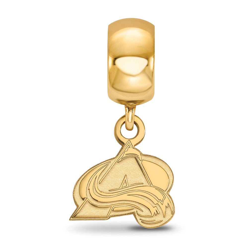 Sterling Silver Gold-plated NHL Colorado Avalanche Letter A Extra Small Dangle Bead